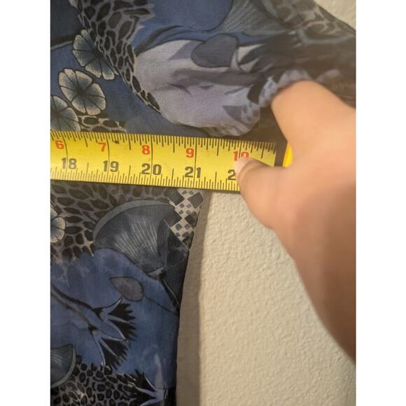 Vtg Robbie Bee 100% Silk Floral Print Lightweight Cardigan Duster Sz 12, Boho - Picture 7 of 9